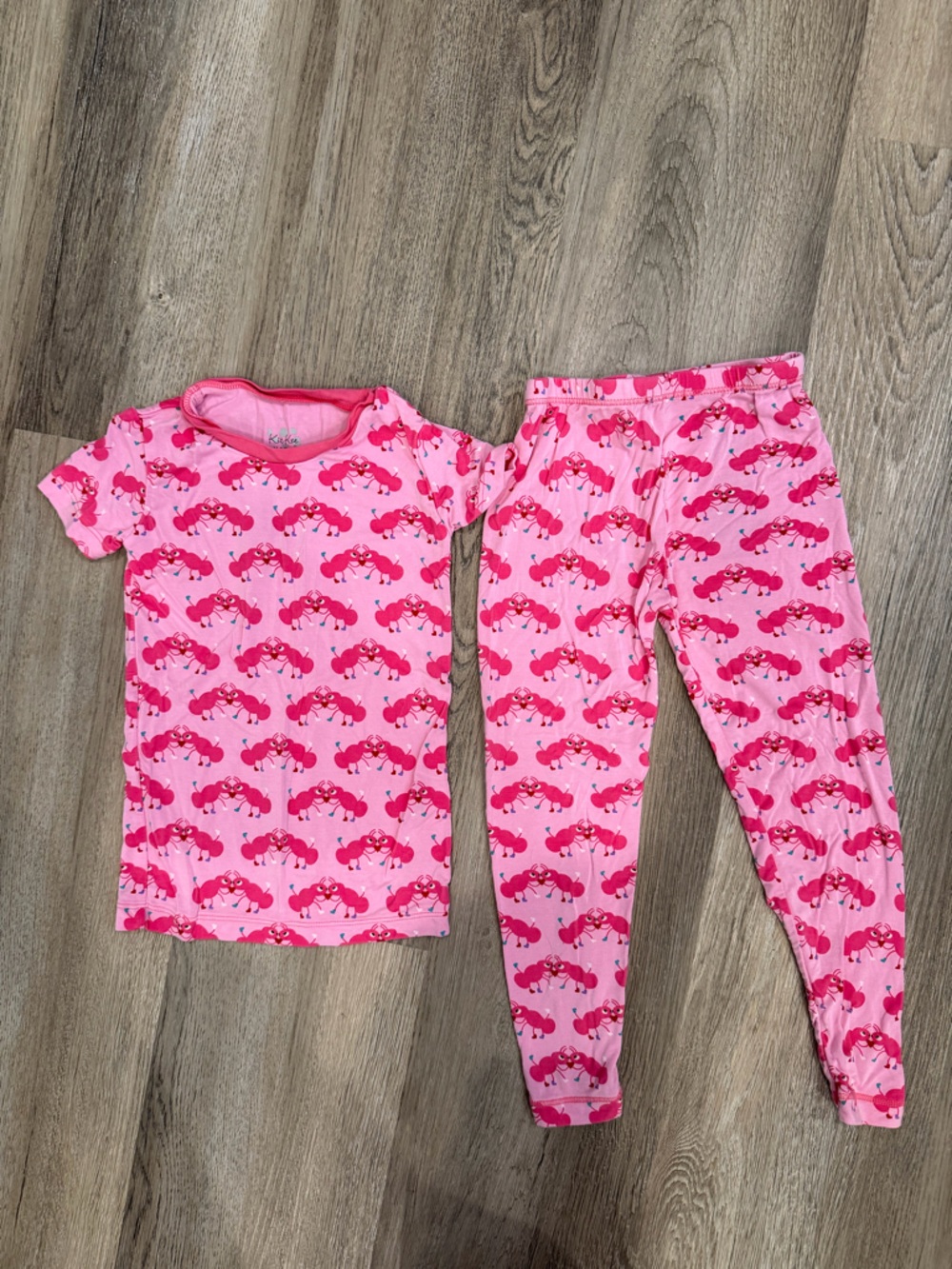Kickee Pants Pink Mouse Print Two-Piece Pajama Set